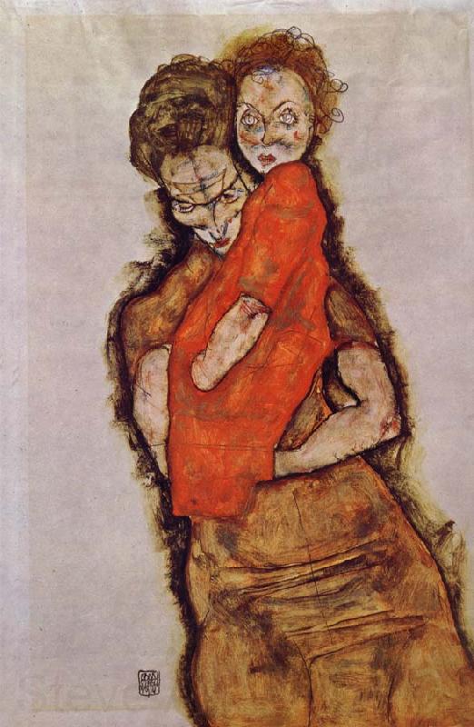 Egon Schiele Mother and Child Spain oil painting art